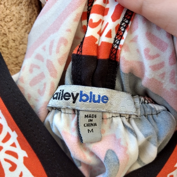 Bailey Blue Patterned Racerback Dress - Picture 6 of 7